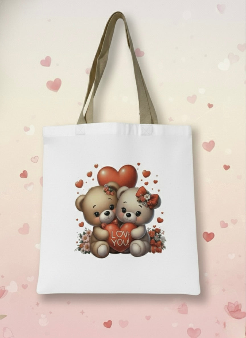 Tote Bag Love You - Oursons Amoureux