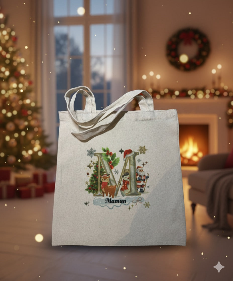 Sac Tote Personnalisé Noël - Maman