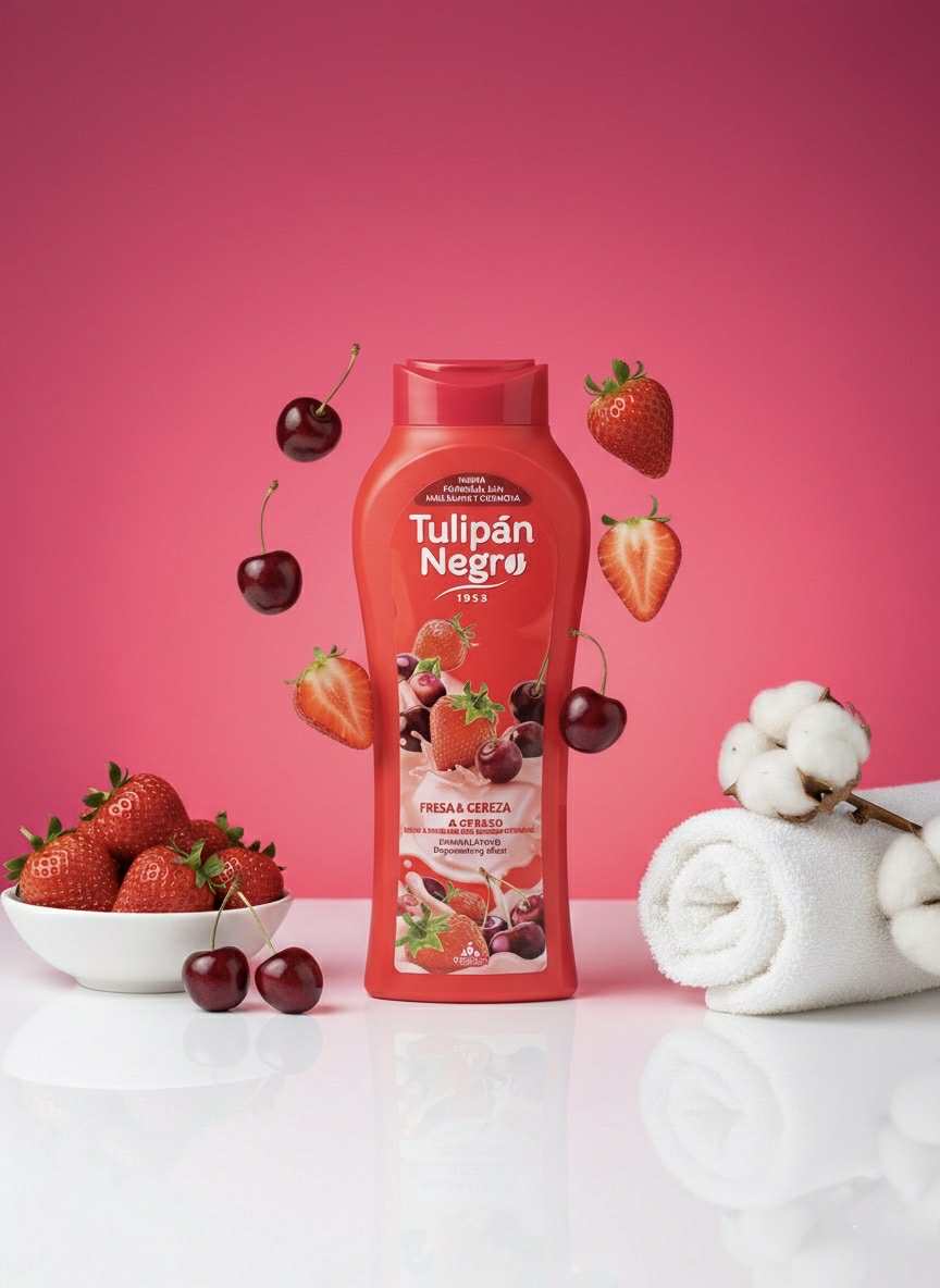 Tulipán Negro Gel Douche Fresa & Cereza