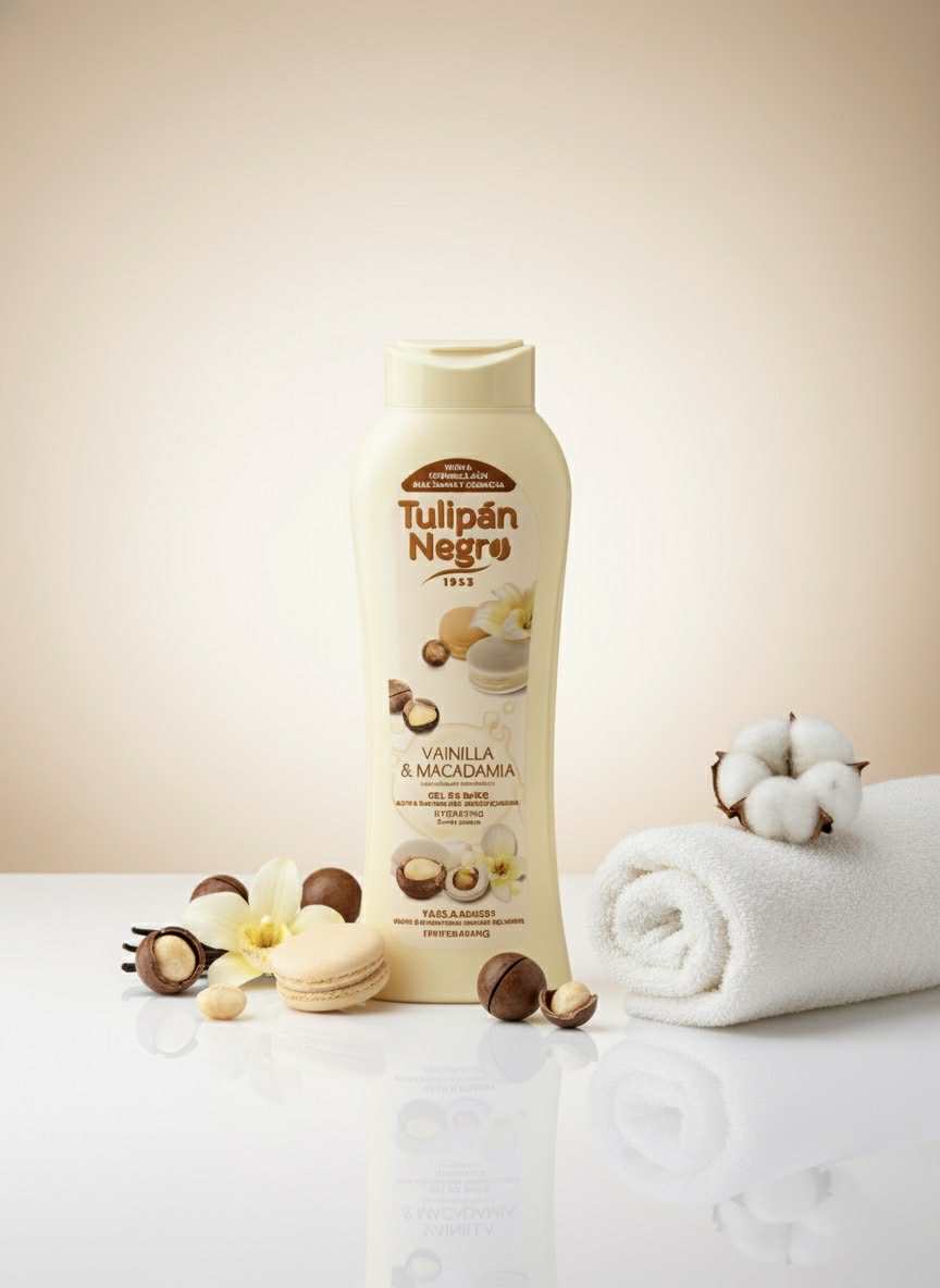 Tulipán Negro Gel Douche Vanilla & Macadamia