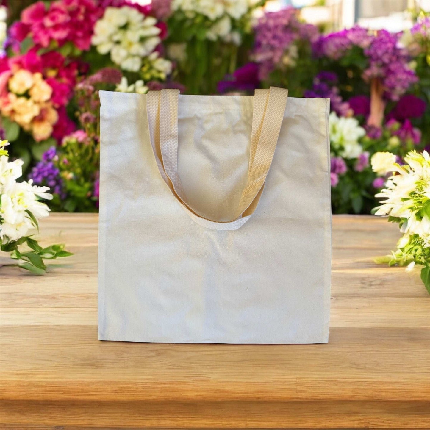 Tote bag en coton naturel vierge, sac personnalisable pour sublimation ou flocage

