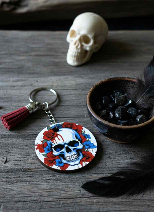 Porte clés tete de mort 