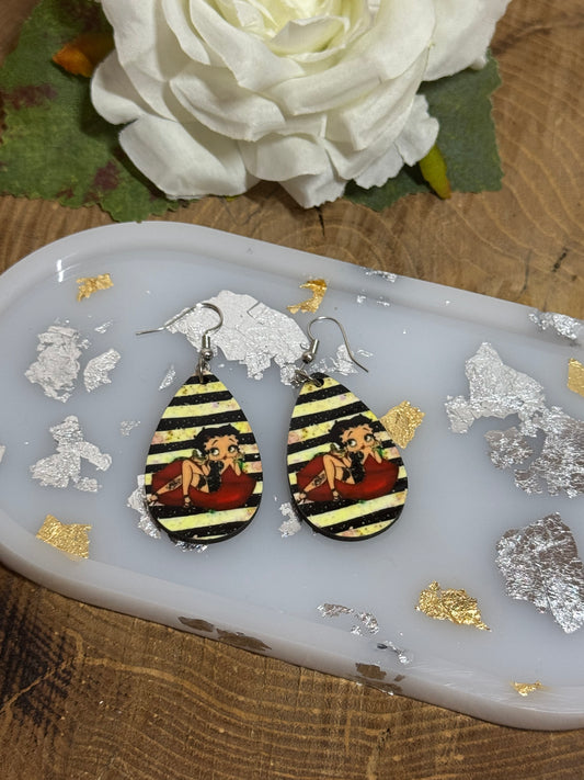 Boucles d'oreilles Goutte Betty Boop
