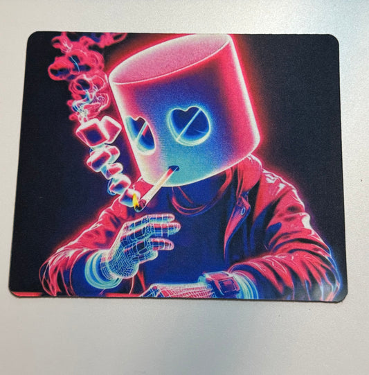 Tapis de souris personnalisé - DJ Marshmello néon