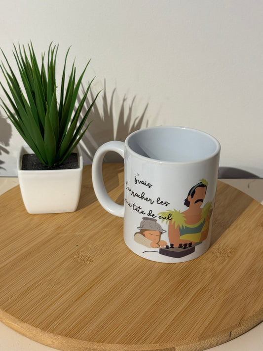 Mug Personnalisé - J'vais t'arracher les yeux tête de cul