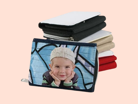 Porte-feuille compact à rabat – design personnalisable